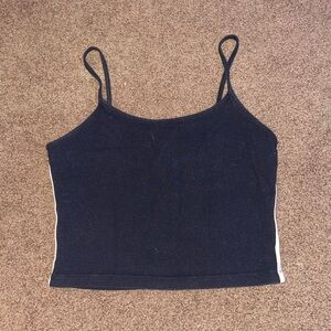 Forever 21 Womens Black and White Cropped Tank Top